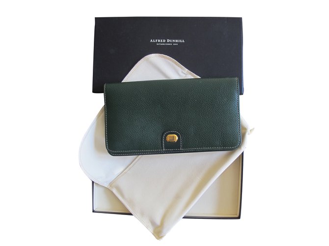 Alfred Dunhill Purse Green Leather  ref.38193