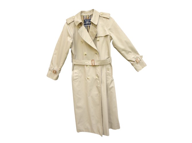 Burberry Trench Coton Polyester Beige  ref.38195