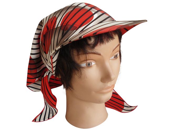 Hermès Cappello / cappello / sciarpa da legare Multicolore Seta