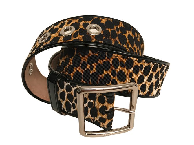 D&G Belt Leopard print Leather Cloth  ref.38244