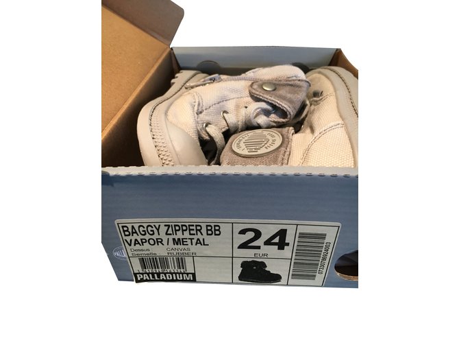 Autre Marque PALLADIUM Sneakers Grey Cotton  ref.38264