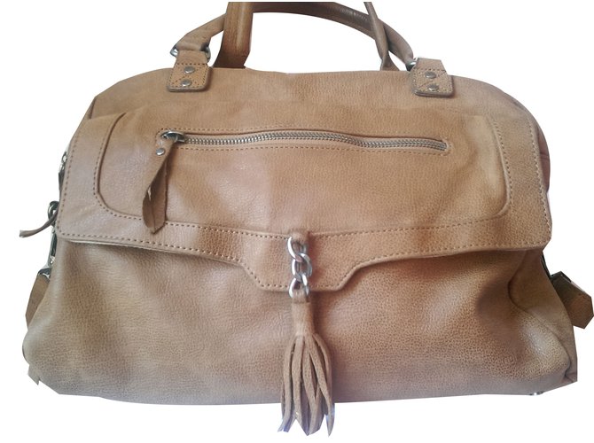 Nat & Nin Handbag Brown Leather  ref.38275