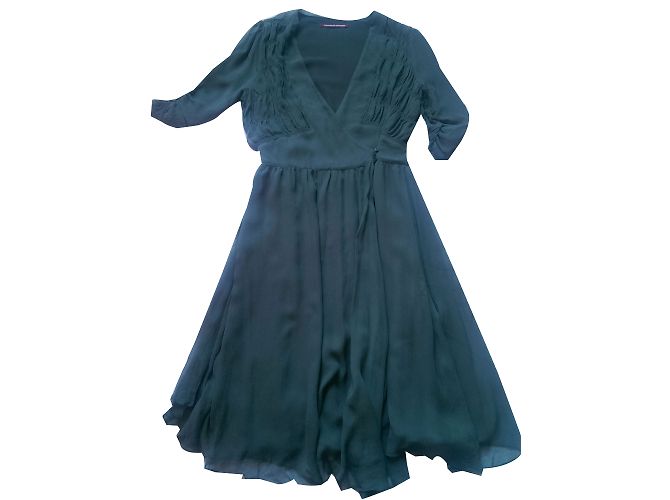 Comptoir Des Cotonniers Vestido Imalia de seda verde