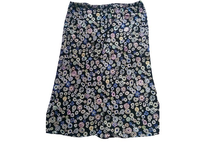 Gonna Gerard Darel in seta stampata e paillettes 42 Multicolore
