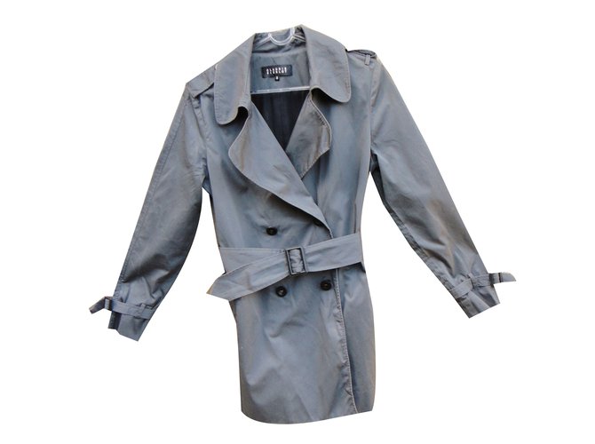 Claudie Pierlot Trench coat Grey Cotton  ref.38315