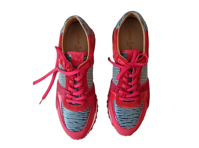 Louis Vuitton Sneakers Run Away 2016, Size 39 Red Leather  ref.38345