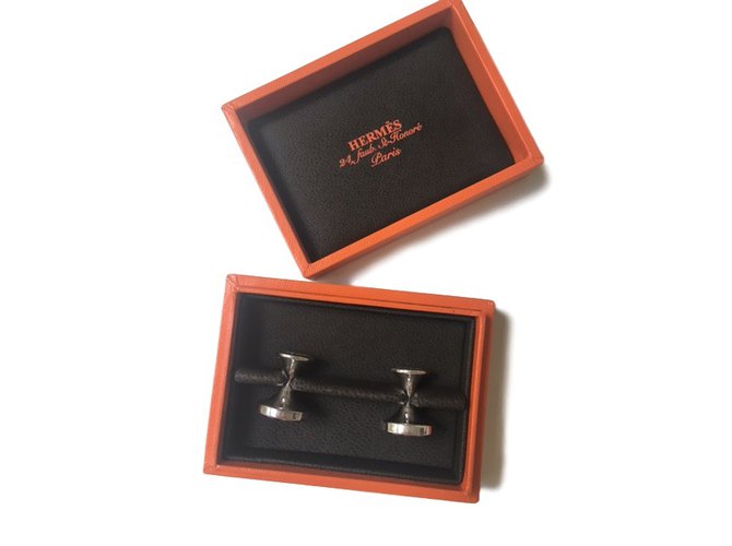 Hermès Gemelli Argento Argento