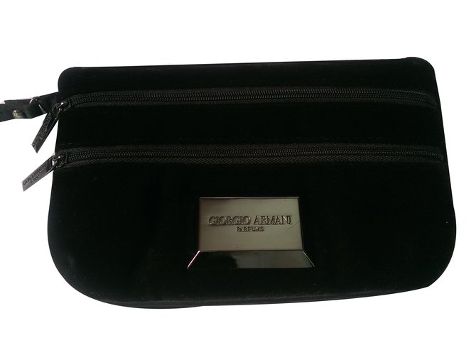 Giorgio Armani Clutch bag Black Velvet  - Joli Closet