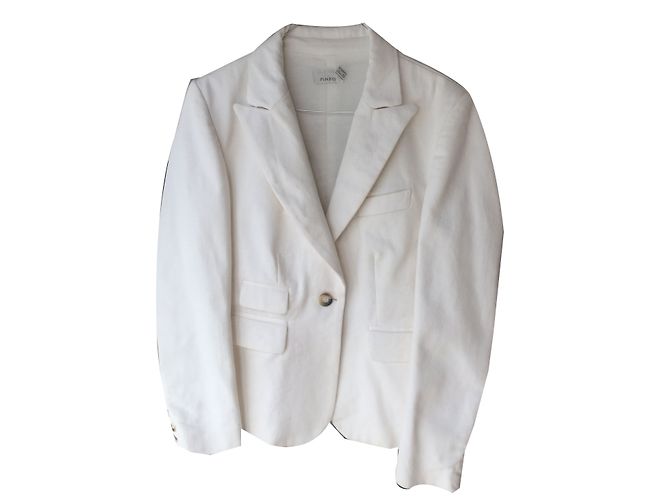 Pinko Embroidered Cotton Jacket Eggshell