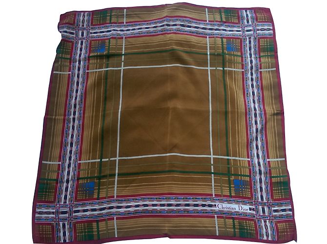 Lenço de seda Christian Dior Multicor
