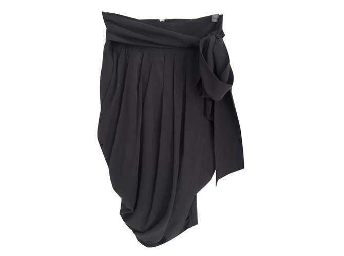 Bcbg Max Azria BCBG draped skirt Dark grey Polyester  ref.38390