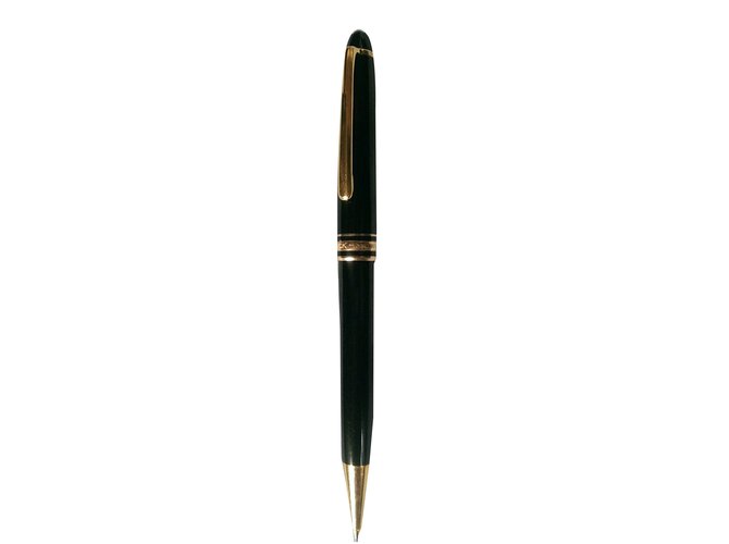 Montblanc Meisterstück portemine Métal Résine Noir Doré  ref.38398