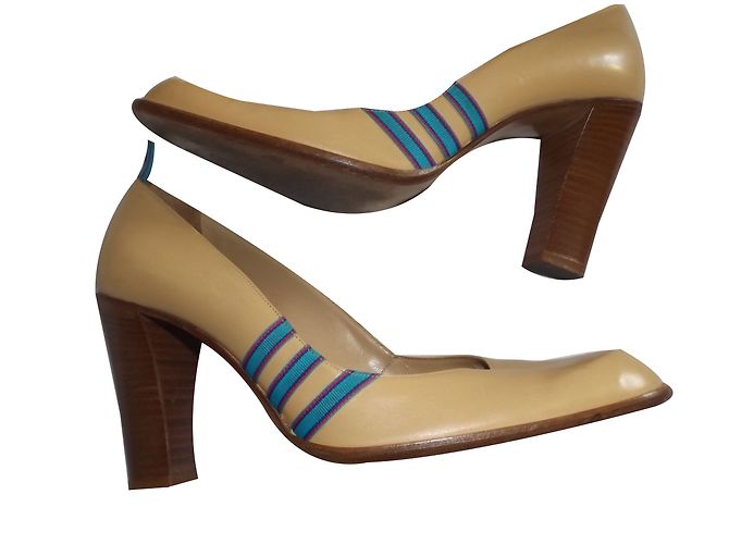 Patrizia Pepe Alice Leder Pumps caramel Größe 39 Karamell