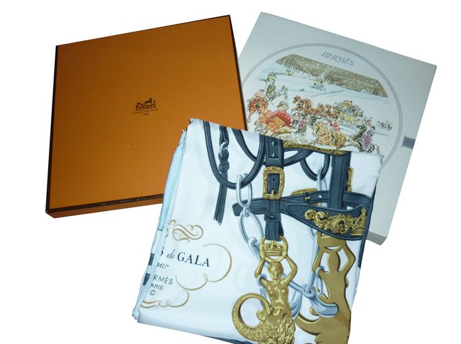 Hermès SPOSI DI GALA Blu Seta  ref.38429