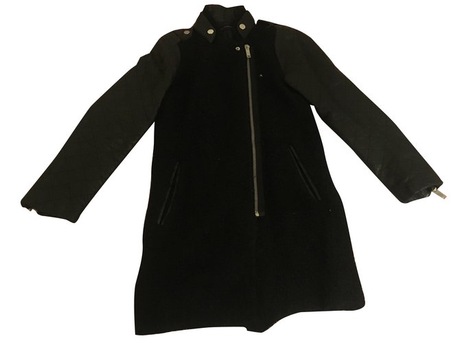 Zara Coat, Outerwear Black Wool  ref.38456