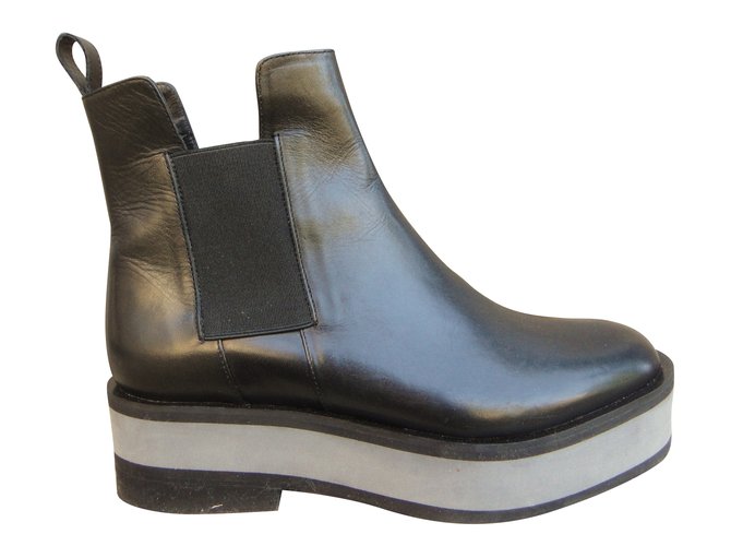 Robert Clergerie Ankle Boots Black Leather  ref.38483