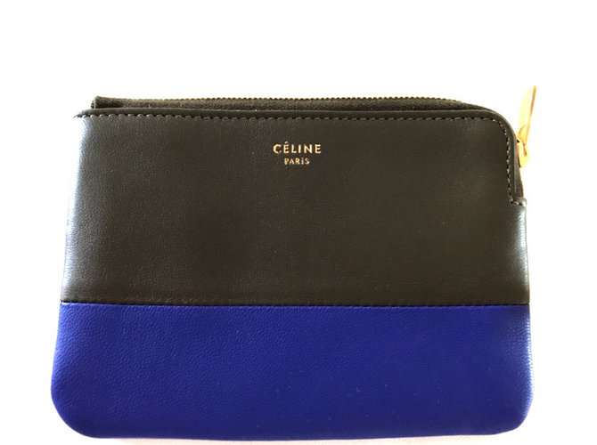 Céline Celine coin wallet Grey Leather  ref.38492