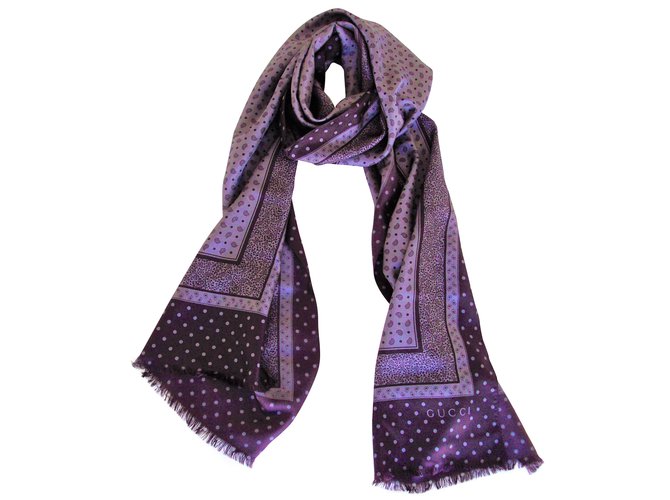 Gucci silk scarf - Brand New with tags Purple  ref.38494