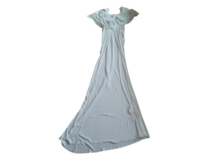 John Galliano Princess Dress - Galliano White Viscose  ref.38509