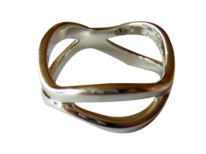 Christofle Ring Silvery Silver  ref.38553