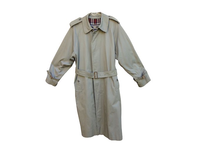 Gabardina Burberry Gris de Algodón
