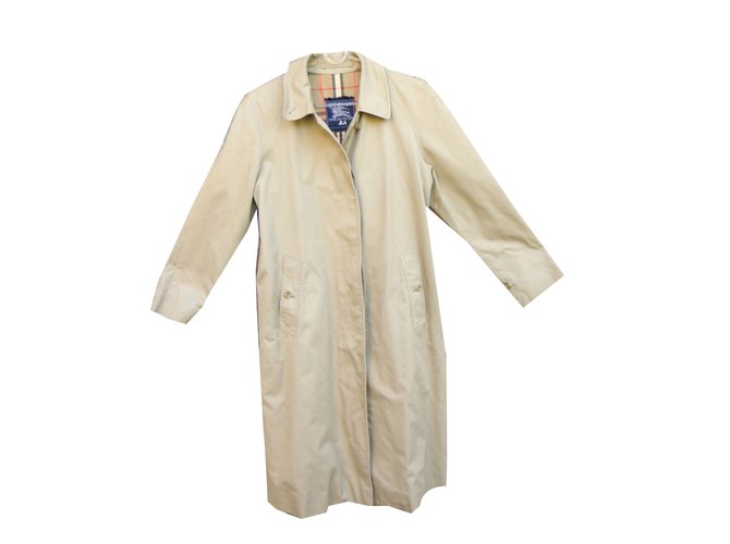 Burberry Trench coat Beige Cotton Polyester  ref.38632