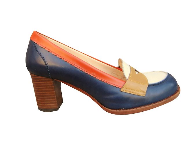 Autre Marque Pertini Leder Loafer Multicolour Mehrfarben