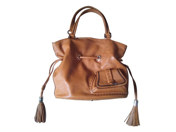 Lancel Premier Flirt Handtasche Orange Leder