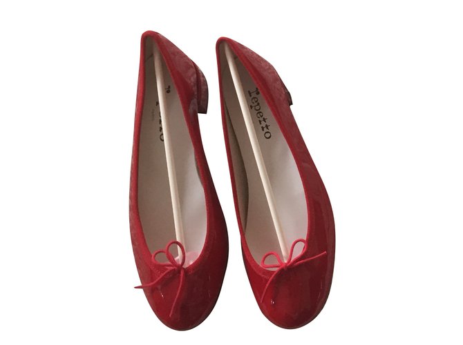 Repetto Camille Cuir vernis Rouge  ref.38658