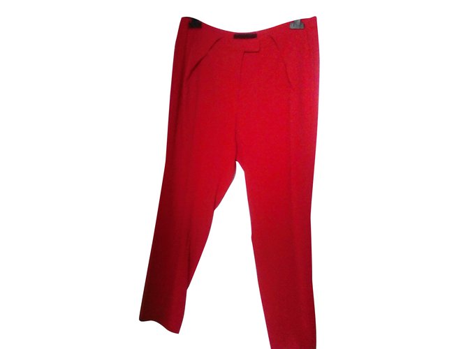 Karl Lagerfeld Pantalon Polyester Rouge  ref.38664