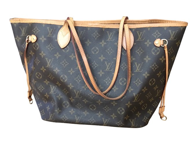 Neverfull Louis Vuitton Handbag Brown  ref.38672