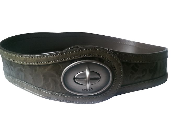 Kenzo Ledergürtel Khaki