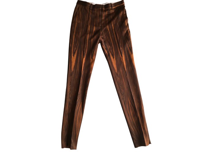 Céline Pants, leggings Brown Silk  ref.38682