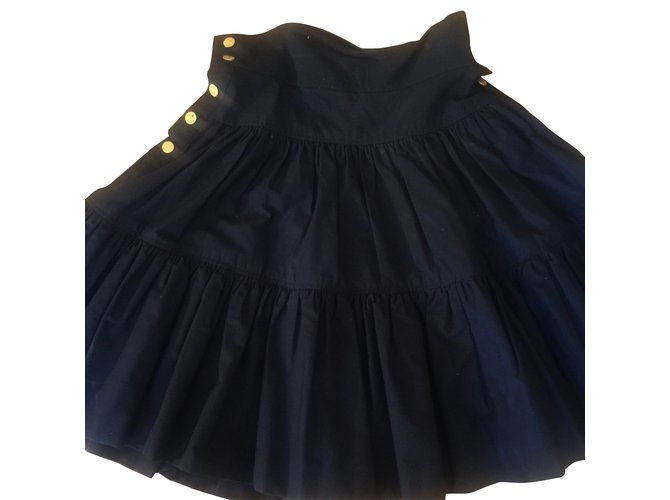 Chanel Skirt Black Cotton  ref.38695