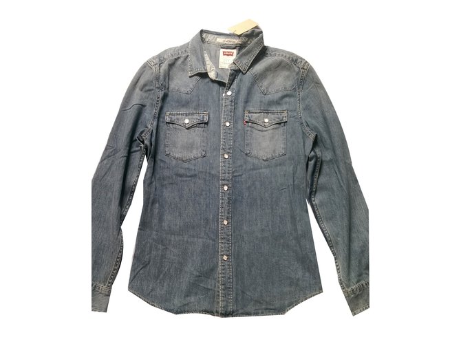 Levi's Camicia Blu Cotone  ref.38722