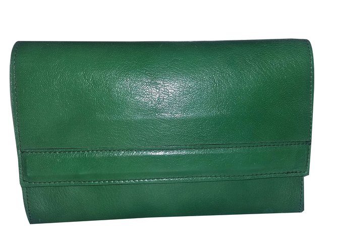 Lanvin Clutch bag Green Leather  ref.38743