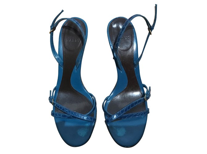 Bally Sandalen Blau Exotisches Leder  ref.38874