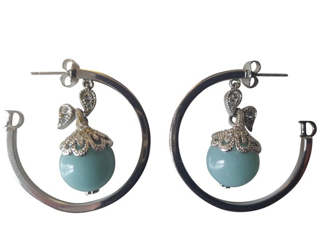 Dior Earrings Silvery Metal  ref.38881