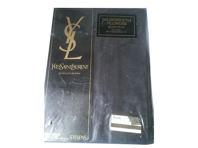 Fronhas Yves Saint Laurent de algodão preto azul bordeaux