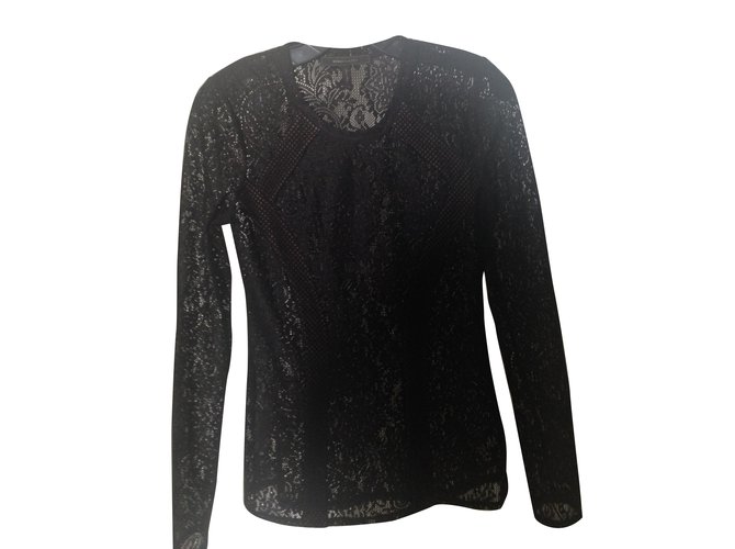 Bcbg Max Azria blusa Preto Renda  ref.38919