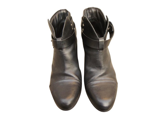 Rag & Bone Ankle Boots Black Leather  ref.38929