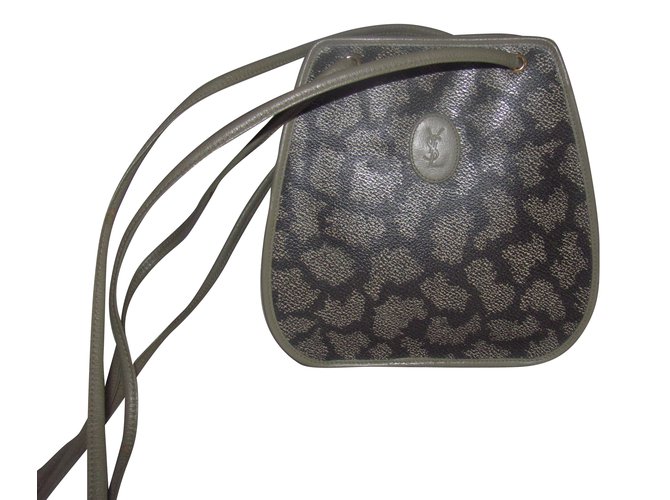 Yves Saint Laurent Handbag Grey Leather  ref.38941