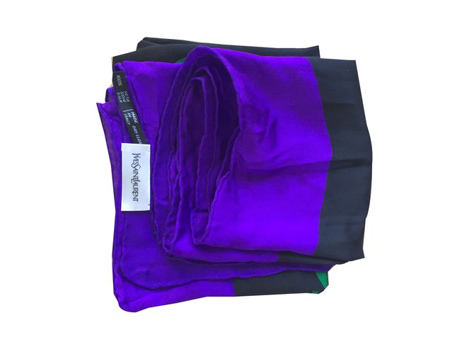 Yves Saint Laurent Silk scarf Multiple colors  ref.38991