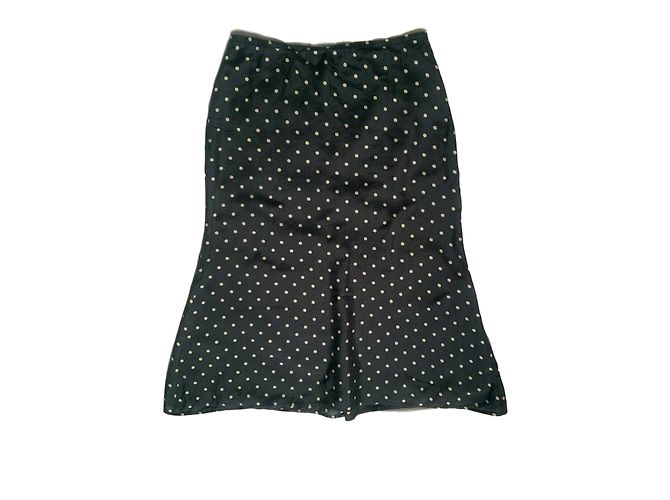 Falda Midi de Seda Isabel Marant Azul Beige