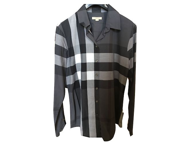 Burberry Brit Tartan Hemd Grau Baumwolle
