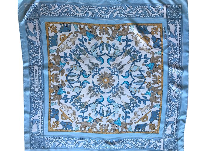 Hermès Early America Blue Silk ref.JC39120 (Sold) - Joli Closet