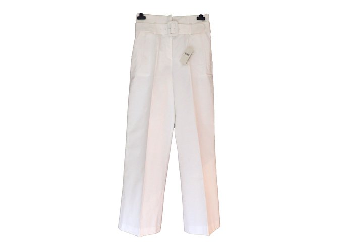 Wolford Pantalon Coton Elasthane Polyamide Blanc  ref.39159