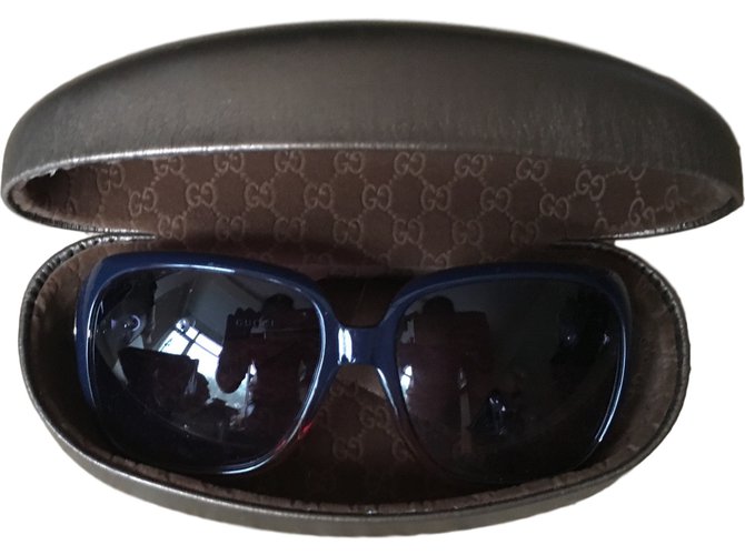 Gucci Sonnenbrille Blau Kunststoff  ref.39163