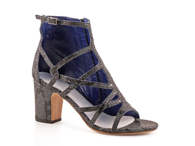 Maison Martin Margiela Asymmetrische Python Sandalen Anthrazit Anthrazitgrau