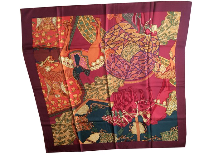 Hermès Bufanda de seda Multicolor